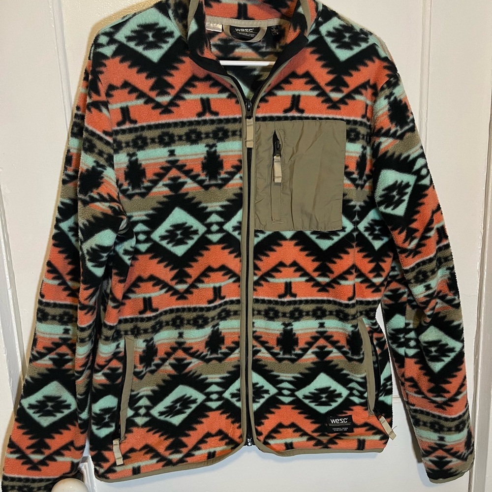 Multicolor Aztec Fleece Jacket